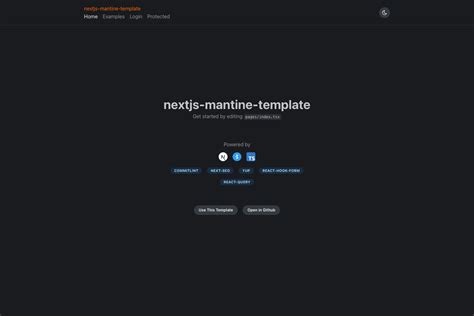 Nextjs Mantine Template