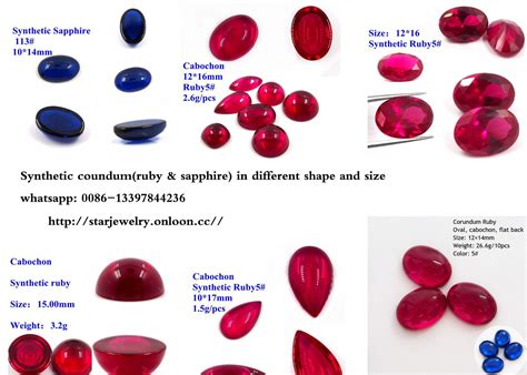 Star jewelry Co. Ltd......synthetic ruby and sapphire in different size ans shape. | Synthetic ...