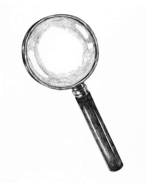 Hand drawn vintage magnifying glass | premium image by rawpixel.com #picture #photography # ...