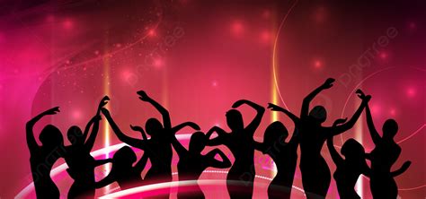 People On The Dance Floor Light Effect Dance Silhouette Background, Desktop Wallpaper, Light ...