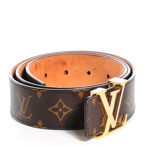 LOUIS VUITTON Monogram LV Initiales Belt 90 36 75083