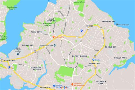 Map of East Auckland Suburbs - KLEVER Carpet Cleaning