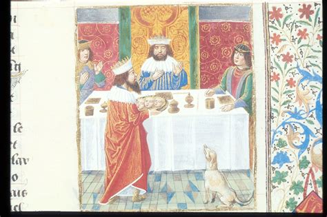 Banquet of Thyestes | Illuminated manuscript, Book of hours, British ...