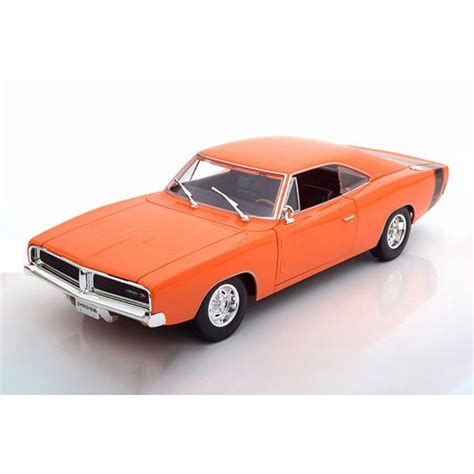 1969 Dodge Charger R/T Hardtop, Orange - Maisto 31387OR - 1/18 scale Diecast Model Toy Car ...