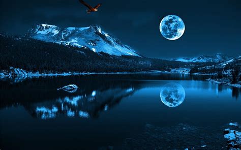 Blue Moon wallpaper - Blue Photo (34674221) - Fanpop