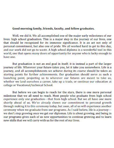 Student Graduation Speech - 17+ Examples, Format, How to, Pdf