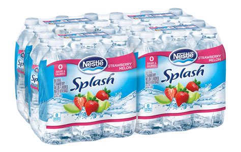 NESTLE SPLASH Water Beverage with Natural Fruit Flavor, Strawberry ...