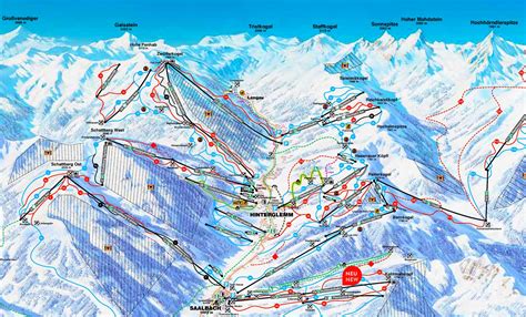 Saalbach - Hinterglemm ski map - Ontheworldmap.com