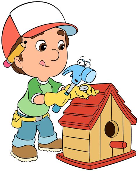 Clip art of Handy Manny and Pat building a birdhouse #disney, # ...