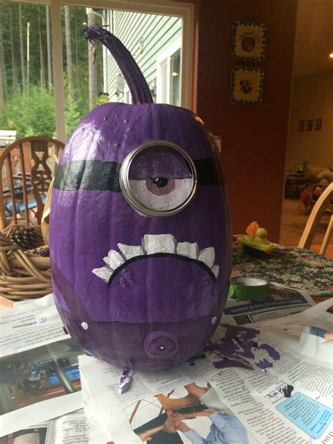 #minion #pumpkin Purple Mutant Minion Pumpkin! by: Ashley Wiedman ...