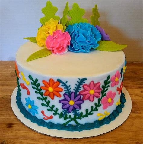 Mexican fiesta birthday cake - Decorated Cake by Tiffany - CakesDecor