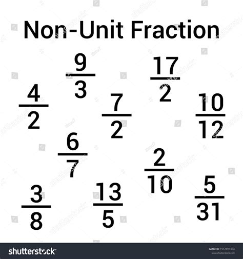 Definition Non Unit Fraction Vector Illustration: เวกเตอร์สต็อก (ปลอดค่าลิขสิทธิ์) 1912893364 ...