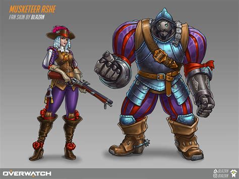 ArtStation - Musketeer Ashe, Blazan Alex | Overwatch skin concepts ...