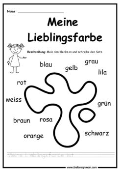 Free German Colour Worksheet For Kids: Learning Colours the Easy Way!