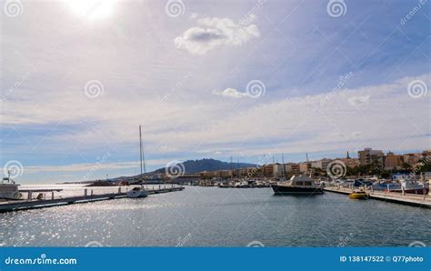 GARRUCHA, SPAIN - JANUARY 23, 2019 Luxury Boats in Marina Bay Garrucha ...