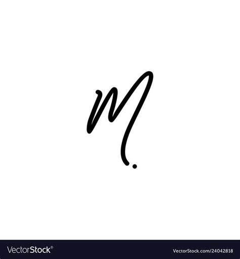 m letter signature handwriting logo. Download a Free Preview or High Quality Adobe Illustrator ...