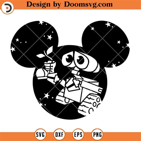 Mickey Head By Wall-E SVG, Mickey Silhouette - Doomsvg