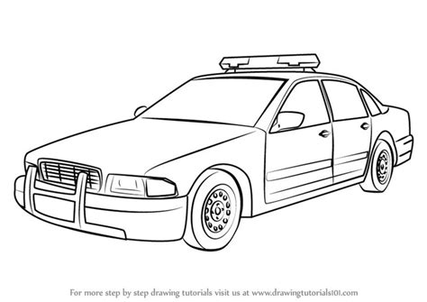 Learn How to Draw a Police Car (Police) Step by Step : Drawing ...