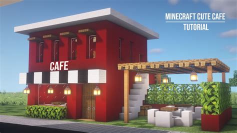 Minecraft cute cafe - tutorial - YouTube