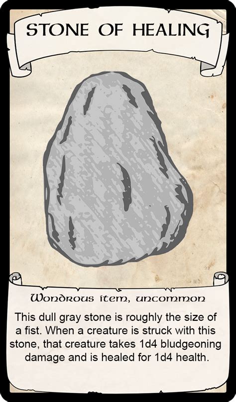 [OC] Stone of Healing- a homebrew magic item I gave to my players - DnD Dungeons And Dragons 5e ...