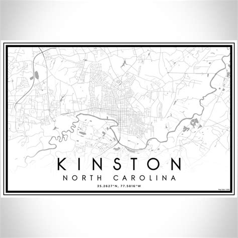 Kinston - North Carolina Map Print in Classic — JACE Maps