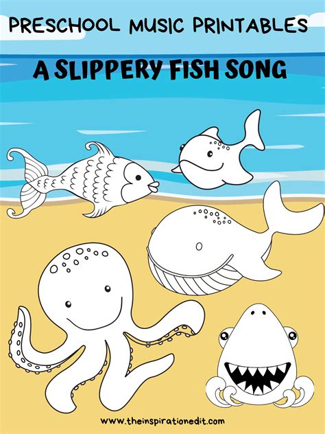 Slippery Fish Song and Fish Printables | Slippery fish song, Slippery fish, Fish printables