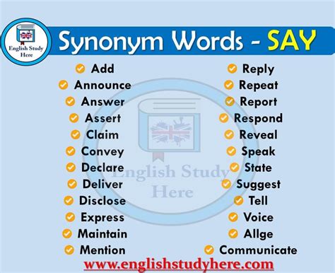 Synonym Words - EXCELLENT | Good vocabulary words, English study, Learn english words