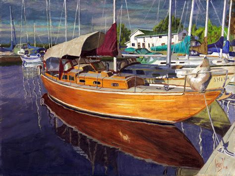 Arte Jesus Estevez Fuertes: WOODEN BOAT IN ONE OF BELLEVILLE HARBORS