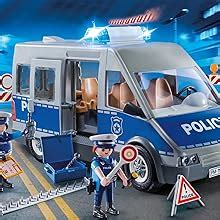 PlayMOBIL 9236 City Action Policemen with Van with Flashing Lights ...