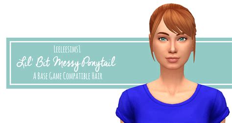 The Sims 4: Lil’ Bit Messy Ponytail - A BGC Hair Night Hairstyles ...