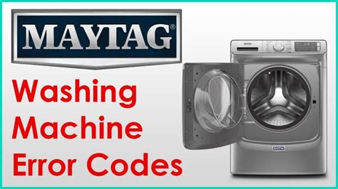 Maytag Washing Machine Error Codes in 2022 | Maytag washing machine, Error code, Washing machine ...