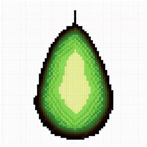 Premium Photo | A pixel art fruit with a green stone on it.