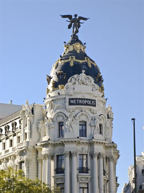 Building Metropolis, Madrid Stock Image - Image of espana, europe: 6414173