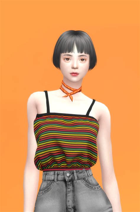 wenzy — [TS4CC] SLEEVELESS TOP Female TS4 Clothing top...