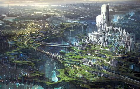 Feng Zhu | Sci fi city, Sci fi concept art, Fantasy landscape