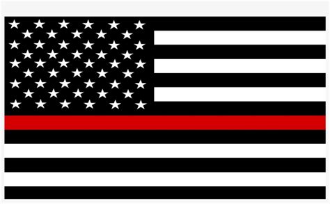 Thin Red Line Flag Decal - Black White Red Blue American Flag Transparent PNG - 1156x900 - Free ...