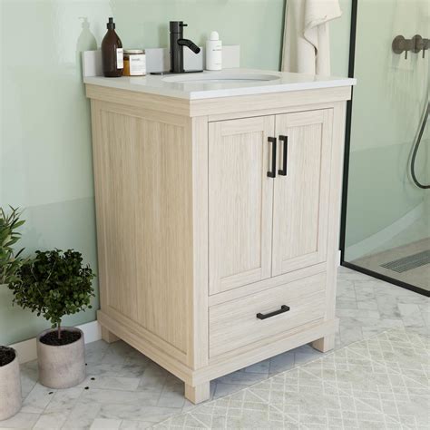 DHP Sunnybrooke 24 Inch Bathroom Vanity w/ Sink, Rustic White - Walmart.com