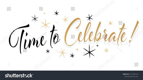 39 Let's Celebrate Sign Black Gold Images, Stock Photos & Vectors | Shutterstock