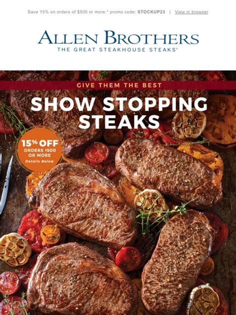 Allen Brothers Steaks: Show Stopping Steaks! Send a Gift of Allen ...