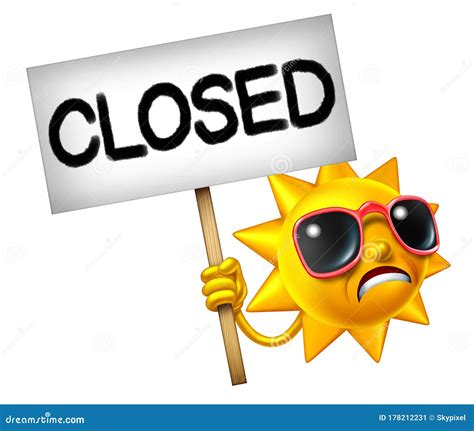 Summer Closed stock illustration. Illustration of sign - 178212231