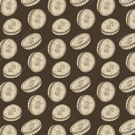 Premium Vector | Coin vintage seamless pattern