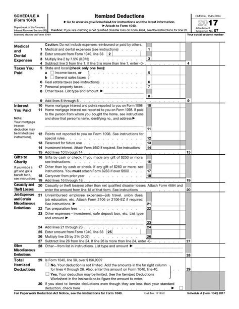 Itemized Deductions Worksheet Pdf | TUTORE.ORG - Master of Documents