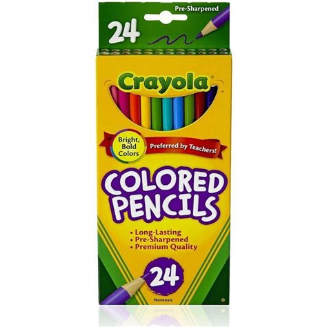 Crayola Colored Pencils Long 24 in a Pack (Pack of 4) 96 Pencils Total - Walmart.com