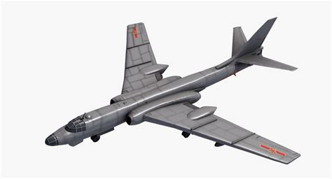 3d model of xian h-6 bomber