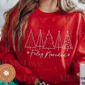 Feliz Navidad Trees PNG, Christmas Trees Png, Christmas Trees Shirt Svg, Feliz Navidad Digital ...