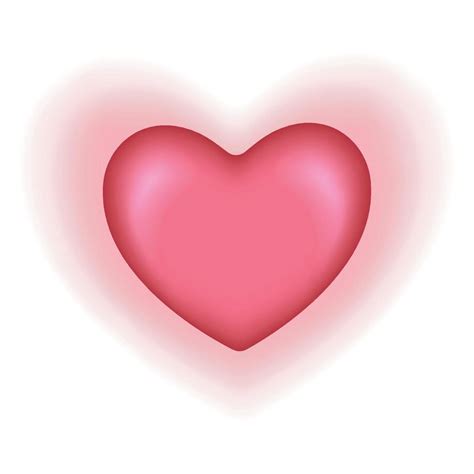 Growing Pink Heart Love Emoji Icon Object Symbol. Vector Illustration ...