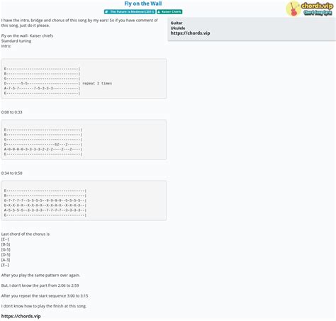 Chord: Fly on the Wall - tab, song lyric, sheet, guitar, ukulele ...