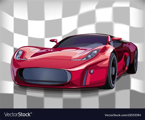 Red sports car Royalty Free Vector Image - VectorStock