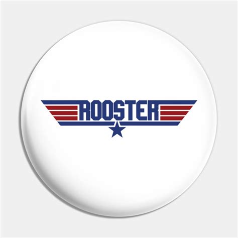 Rooster Top Gun Logo - Top Gun - Pin | TeePublic