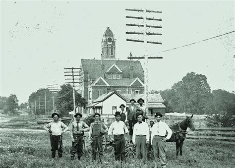 Phone line workers on North Jackson looking north early 1900s Russellville Al | Russellville ...